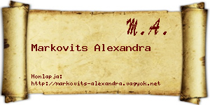 Markovits Alexandra névjegykártya